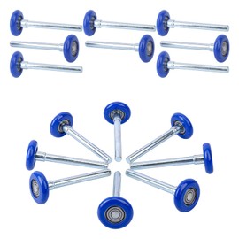 IHDYPPEW 16 Pack Blue 2" Nylon Garage Door Rollers, Quiet and Smooth Garage Door Wheels Replacement, High Load, 6200-2RS Double Seals Precision Bearings, 4" Carbon Steel Stem