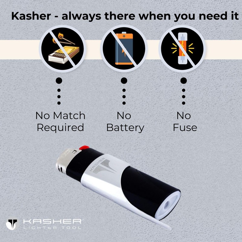 Kasher Classic Multi-Tool Lighter Case with Lighter - Lightweight, Durable