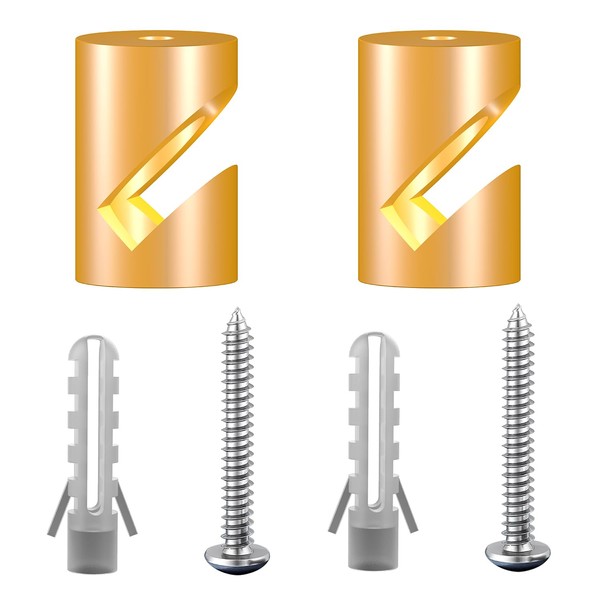 OASHISU Pack of 2 Aluminium Alloy Wall and Ceiling Pins