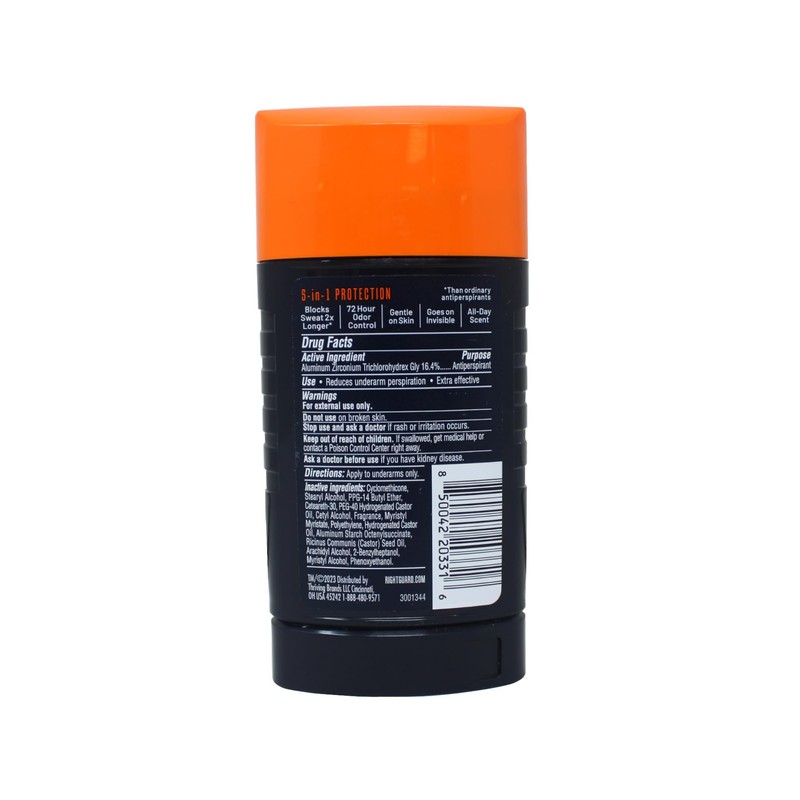 Right Guard Total Defense 5, Invisible Solid, Antiperspirant Deodorant, Arctic