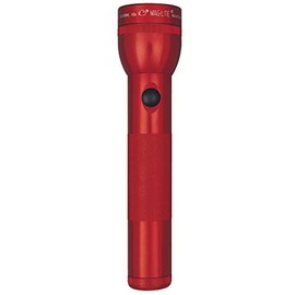 Maglite Heavy-Duty Incandescent 2-Cell D Flashlight in Display Box, Red