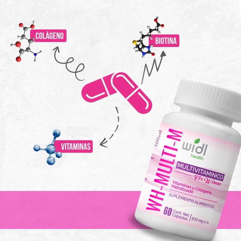 Multivitamnico Mujer WH-Multi-M Widl Health Colgeno Hidrolizado 60 Cpsulas