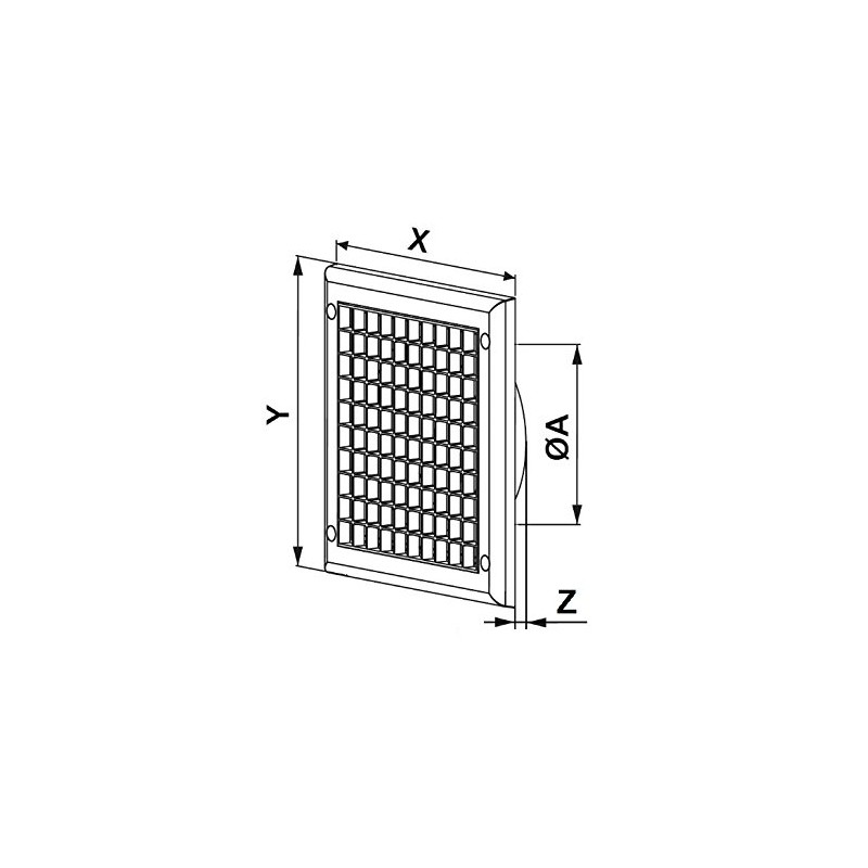 Ducting Ventilation Cover 100mm / 4" Wall / Ceiling Air