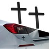Lyxheth 2PCS Metal Jesus Christ Cross Badge Sticker, Cross Car