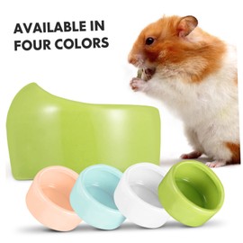 Sosoport 4pcs Hamster Food Bowls Small Tip Bowls for Cage Easy to Clean Hamsters and Small Pets