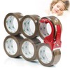 BOMEI PACK 6 Rolls Silent Brown Packing Tape, 1.88" x