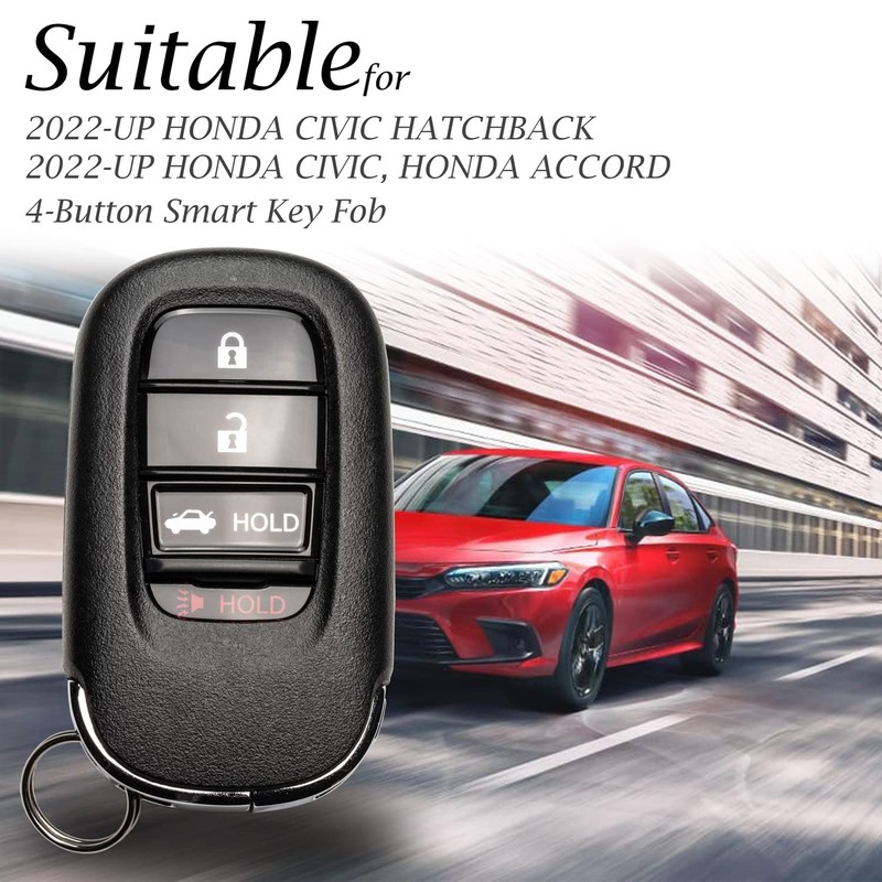Vitodeco Leather Key Fob Case Compatible with Honda Civic, Honda