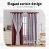 Anytime Home Curtains Blackout and Sheer Layered Solid Window Curtain