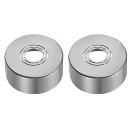 sourcing map Wall Split Flange, 2 Pcs 70x30 mm - Cuttable ABS Round Escutcheon Plate Cover Buckle, Shower Arm Flange for 20/25/33mm(0.8/1.0/1.3 Inch) Water Pipe Faucet Decoration (Gray)