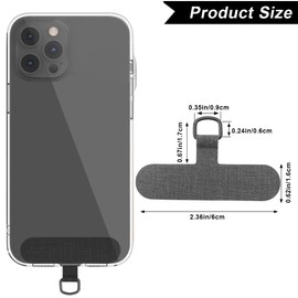 8 Pack Cell Phone Holders,Universal Cell Phone Lanyard Fabric Canvas Patch Sticker Anti-lost Attachment Hanging Metal Ring Safety Wrist Strap Bright Colors