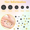 ASTARON Black Gold Resin Rhinestones for Crafting, 2mm-6mm Mixed Flatback