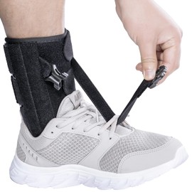POZPO Foot Drop Brace for Walking Lifting Shoes, Drop Foot AFO Brace Help Raise Shoes, Foot Up Splint for Ankle, Improved Walking Gait, Prevent Falls and Injuries, for Left and Right-Black