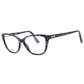 MOSCHINO MOS 583 EDC Eyeglasses Black Blue Havana Frame 54mm