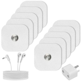 Grounding Patches 10 Pack with Grounding Cord & Adapter, Reusable Adhesive Grounding Pad, Grounding Slice for Any Body Part, Earth Connected Grounding Therapy Grounding Products