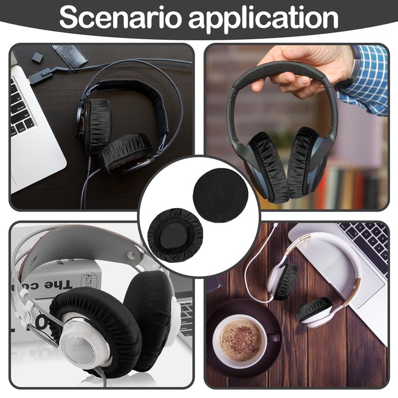 BOULESENM Pack of 6 Headphone Ear Pads, Stretchable Washable Headphone