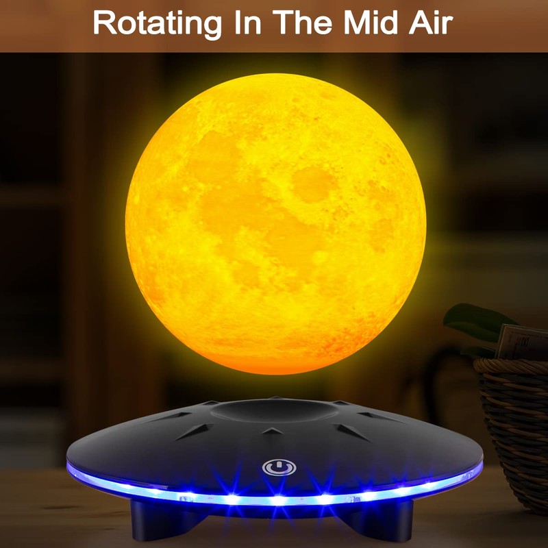 UVEHAS Levitating Moon Lamp - Magnetic Floating and Rotating LED