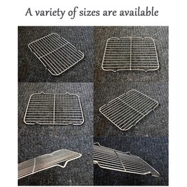 Turbokey Grilling Rack Heavy Duty Wire Grate Oven Roasting Rack 5.3 x 8.75 inch Rectangle Baking Cooling Steaming with 4 Legs Stainless Steel Rack (5.3"X8.75",22.2X13.5cm)