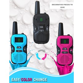 Walkie Talkies for Kids - Rechargeable 4 Pack: Walky Talky for Kids with Charger Battery - Walkie-Talkies Long Range Outdoor, Hiking, Camping Toys for 3-12 Year Old Girls Boys