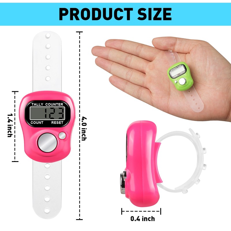 ALDMIO 30 Pcs Electronic Finger Counter, 5 Digital Finger Counter,