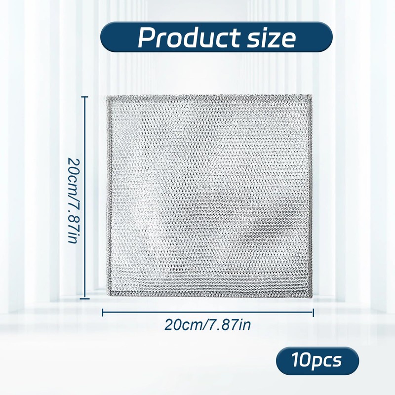 10Pcs Smart Scrubs, Kitchen Silver Cloth, 20x20cm Durable Wire Dish