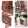 Whaline Leopard Print Wired Edge Ribbon Craft Ribbons Red Lace