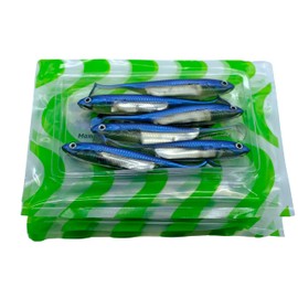momolures Bass Lures Flashing Core Shad 4inch 5inch / Flash-J Shad Style for Pike Zander Sea fishing. (4inch - PROBLUE x5packs)