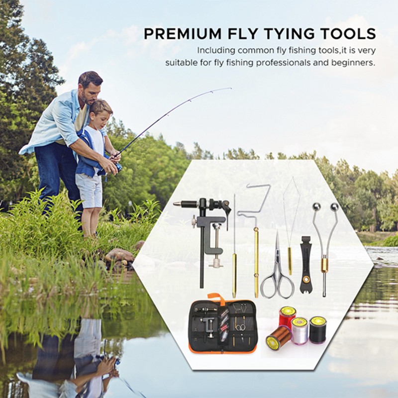 Fly Tying Tools Kit with Fly Tying Threader Needle Whip