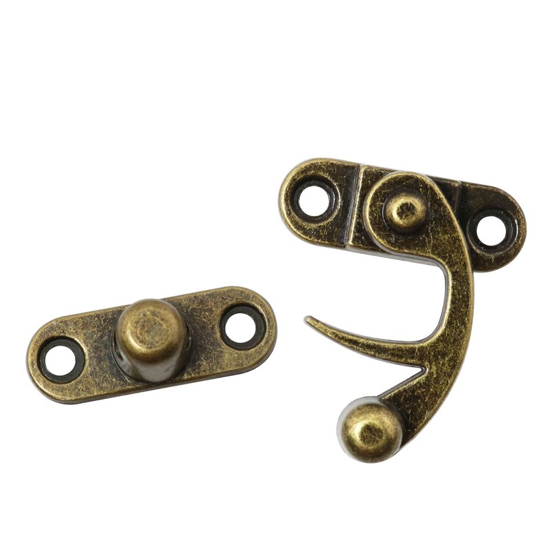 DGBRSM 2 Sets Antique Right and Left Latch Hook Hasp