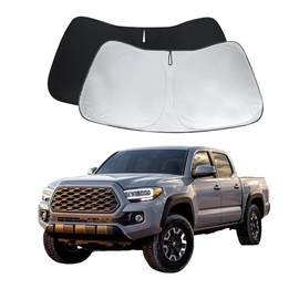 Tacoma Custom Windshield Sun Shade for Toyota Tacoma 2016 2017 2018 2019 2020 2021 2022 2023 2024 2025 Front Window Sunshade Sun Visor 240T Shade Blocks UV Rays Car Accessories