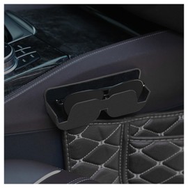 YGDMD Sunglasses Case for Car with Flannel Lining,Car Glasses Holders with Self-Adhesive Backing for Easy One-Handed Access,Exquisite Multi-Purpose Storage for Cars Trucks