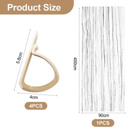 EOWVISN 1Pc Wrinkled Tablecloth, 4Pcs Tablecloth Clip, Muslin Tablecloth, Cheesecloth Tablecloth, Party Decoration Tablecloth, Foldable Tablecloth, Wedding Christening Chiffon Tablecloth