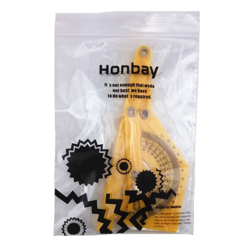 Honbay 1pc Plastic Protractor Angle Finder Measure Arm Ruler Gauge
