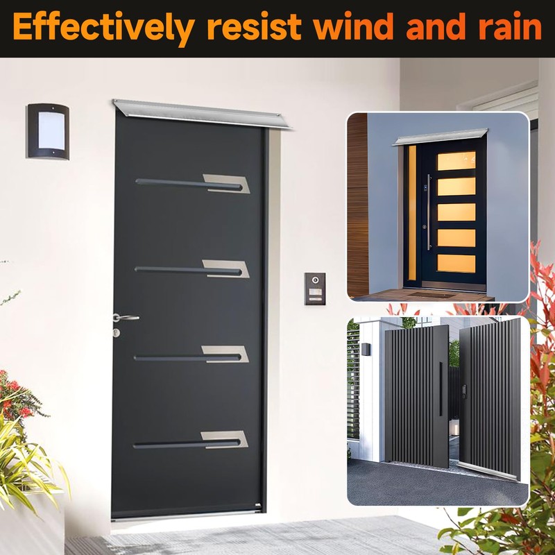 LCGAOYA 1PCS Aluminum Door Rain Drip Guard Cap, 47 Inch