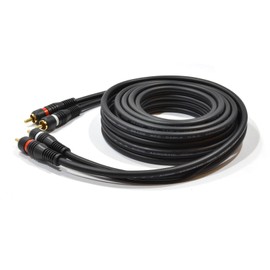 2 x RCA Shielded RCA Audio Cable Oxygen Free Copper & Tag Wire 2 m [2 Metres/2 m]