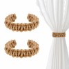 Qianyu 2 Pack Braided Curtain Tiebacks Rustic Drapes Holdbacks Handmade