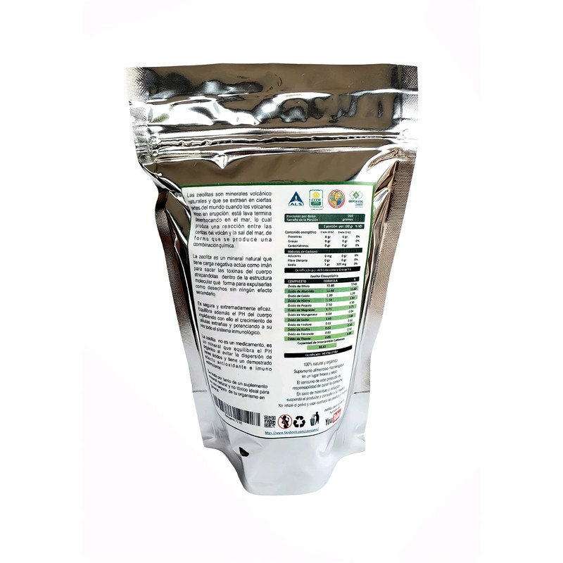Zeolita clinoptilolita micronizada 96% de pureza 200 gramos