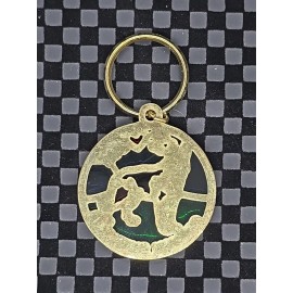 I LOVE MY GERMAN SHEPHERD KEYCHAIN (GERMAN SHEPHERD SUNCATCHER  KEYRING)