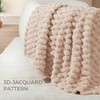 Whale Flotilla Cuddly Blanket, Fluffy Blanket with 3D Jacquard Pattern,