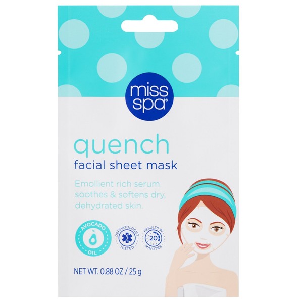 Miss Spa Quench Facial Sheet Mask 0.88oz, pack of 1