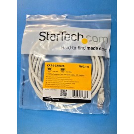 StarTech New StarTech 7 ft White Snagless Cat6 UTP Patch Cable N6PATCH7WH