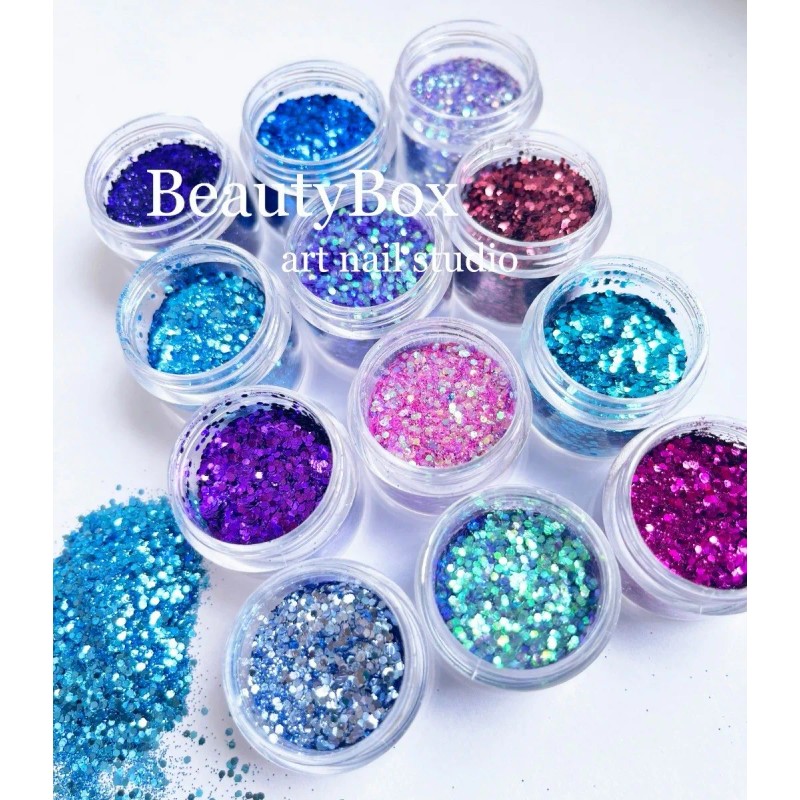 12 Lentejuelas Purpurina Decoración Uñas Ojos Cuerpo Cabello
