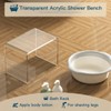 GETCK Acrylic 13.4 Inches Small Kids' Step Toilet Stool Set
