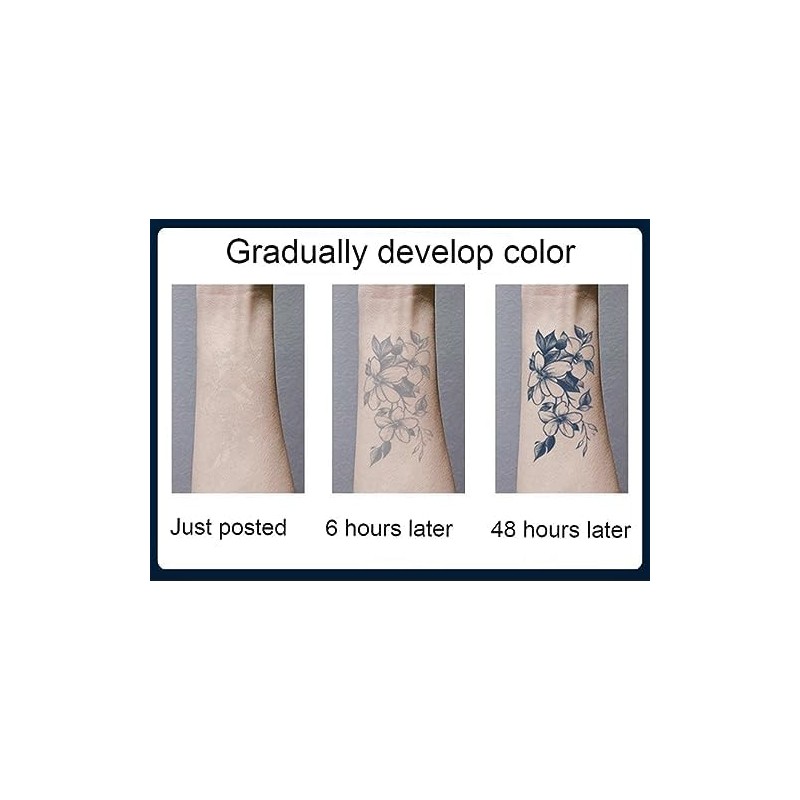 2 PCS Pegatinas De Tatuaje A Base De Hierbas Alas