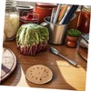 ABOOFAN Bamboo Lotus Root Coaster Set Heat Resistant Wooden Drink