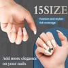 Pack of 360 Nail Tips, 15 Sizes Ballerina False Nail