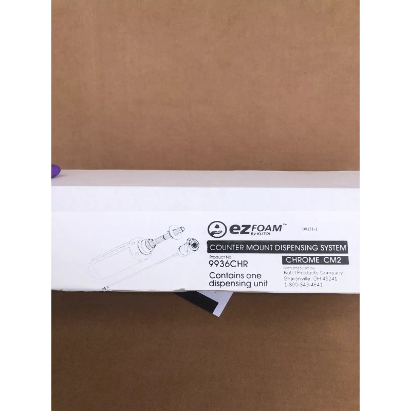 KUTOL EZ FOAM COUNTER MOUNT DISPENSING SYSTEM CHROME CM2 9936CHR