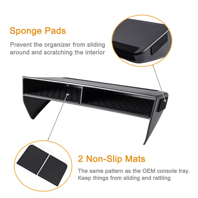 JDMCAR Bigger Slots Center Console Organizer Compatible with Toyota RAV4