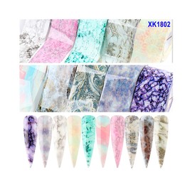 Generic Snake Leopard Tiger Print Animal Nail Foil Transfer Sticker 10Pcs 20X4Cm Xk1802 Nail Wraps Art Stickers Manicure Supplies for Women for Home Nails Full Long Lasting Easy Apply and Remove