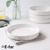 E-far Pasta Bowls Set of 4, 30oz Shallow Salad Bowls