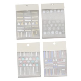 Baluue 8 Sets Xmas Nail Art Stickers Snowflake Sweater Design for DIY Manicure Decoration for Nail Salons Random Styles for Festive Art